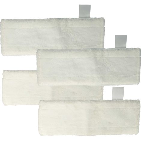 vhbw 4x panno compatibile con Kärcher SC 3 Upright EasyFix scopa a vapore - microfibra, bianco
