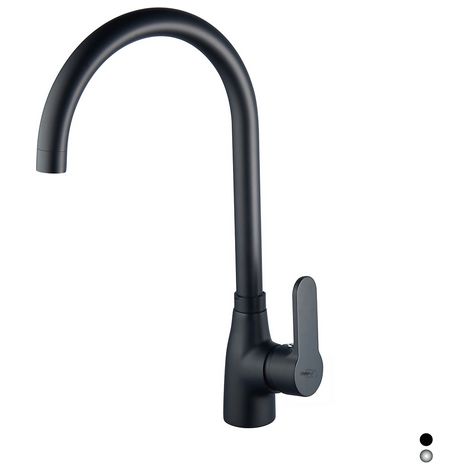 MISCELATORE MONOCOMANDO LAVELLO CANNA ALTA SERIE PACO- Nero opaco- DH- pezzi 1