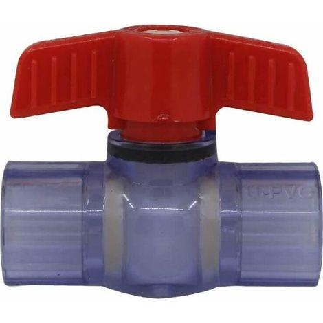 VURAHOME - Vanne boisseau pvc 20 25 32 40 50 63mm vanne a coller robinet boisseau sphérique vanne a bille piscine a sphere (Diamètre Intérieur 40mm) (1/5)