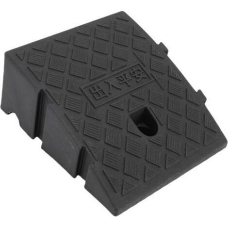 Rampe de bordure avec boucle latérale 9,84 x 10,63 4,33 pouces Capacité de poids de 2 200 lb Rampes d'allée en PVC pour quai de cha (1/5)