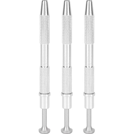 Lot de 3 Pinces à Saisir Perles Strass, Préhenseur en Alliage 4 Griffes pour Piercing, Outil de Précision Argenté (1/5)
