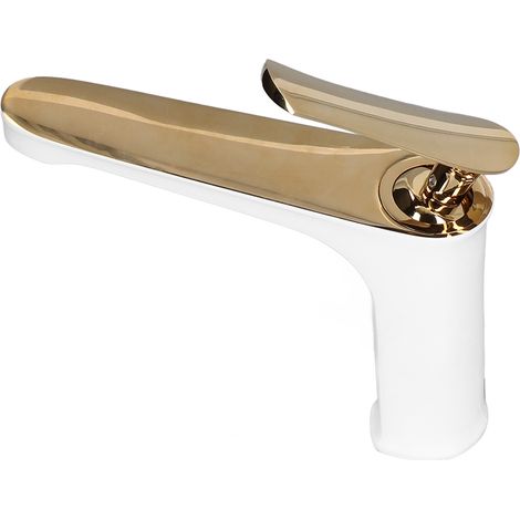 Robinet de Lavabo en Laiton à Une Seule Poignée, Mitigeur pour Salle de Bain et Évier avec Connexion G1/2 (1/5)