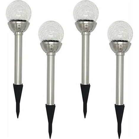TAISHENGDA Solar-Gartenleuchten für den Außenbereich, 4er-Pack RGB-LED-Solar-Gartenkugelleuchten mit Farbwechsel, 6-10 Stunden Leuchtdauer (1/5)