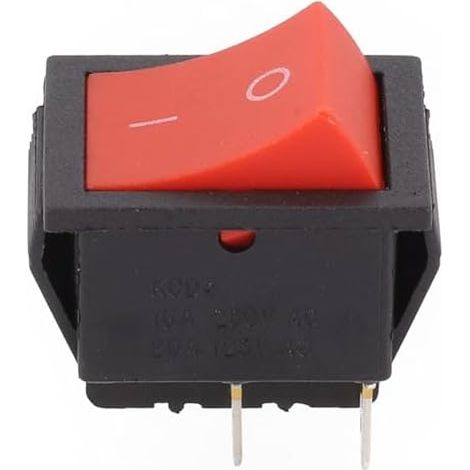 KCD4 Bootsförmiger Wippschalter 16 A 250 VAC mit roter Beleuchtung, 4-polig, robust und langlebig für industrielle elektrische Geräte, schwarz und weiß (ohne Beleuchtung) (1/5)