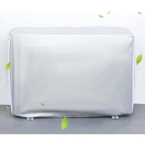 Protecteur de climatiseur fenêtre imperméable et respirant pour unité extérieure avec couverture patio, dimensions 96x40x70cm/37.8x15.7x27.6in, matériau polyester et caoutchouc (1/5)