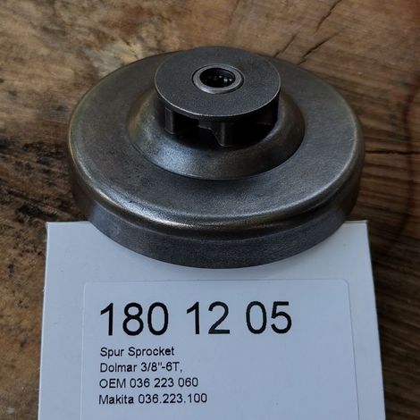 Pignon d'embrayage Dolmar MakitaA 036223100 PS34 PS36 PS41 PS45, pignon d'embrayage, adapté aux tronçonneuses Makita/Dokita, transmission douce. (1/5)