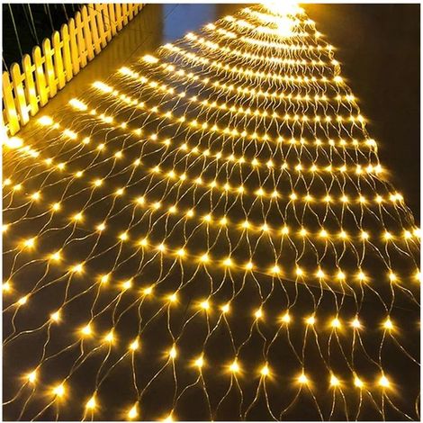 1 Guirlande lumineuse LED 6x4m, 880 LED, 8 modes, IP44, blanc chaud, intérieur extérieur, Noël jardin (1/5)