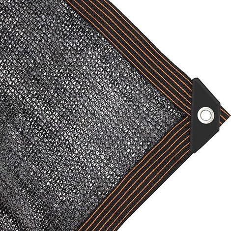 GROOFOO Toile D'ombrage Noir 5x5m, 96% Protection Solaire, Maille Avec Ourlet Renforcé, Voile D'occultation pour Terrasse, Piscine, Abri Volaille, Chenil, Serre (1/5)