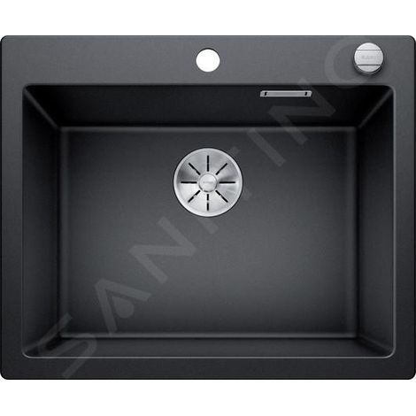 Blanco Pleon 6 - Évier en silgranit, 615x510 mm, avec commande de vidage, noir 525954 (1/4)