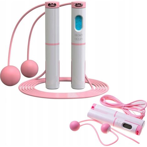 LED-Springseil mit Counter Sport Pink Universal für Fitnessstudio und Zuhause
