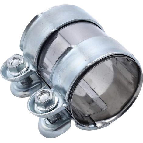 Collier Echappement Collier de Serrage Inox 60mm×95mm Manchon Echappement Collier Double Acier Inoxydable Anticorrosion et Résistant à l’Usure pour Échappement et Bâtiments (1/5)
