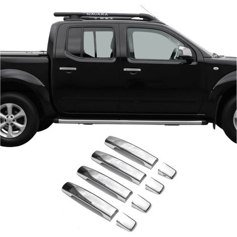 Couvercles de poignées de porte pour les modèles Nissan Frontier et Navara 2006-2015, en acier inoxydable chromé. (1/5)