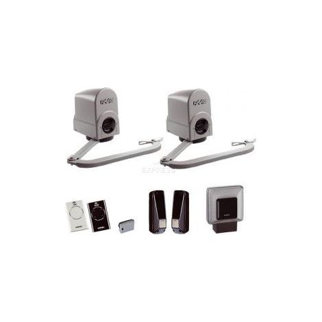 Kit d'automatisation pour portail à deux vantaux 24V – Actionneurs à bras articulé FAAC 391 – Largeur de vantail jusqu'à 2,5 m