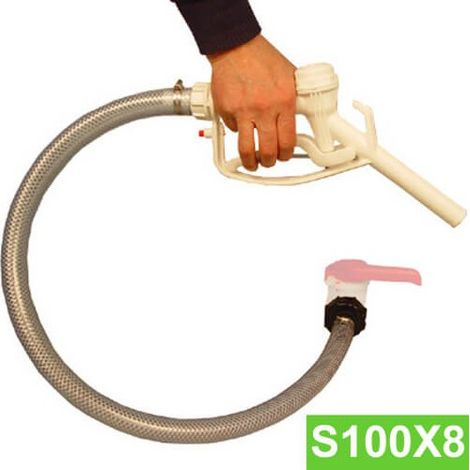 Kit Vidange cuve eau 1000 L S100X8 - Tuyau 1 m + Pistolet (1/4)