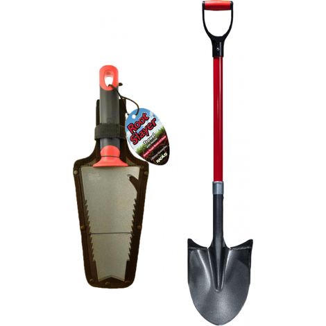 Venteo - Pack RootSlayer™ - Noir - Adulte - RootSlayer à main™ + RootSlayer Pelle à rebords™ - Jardin - Acier de carbone