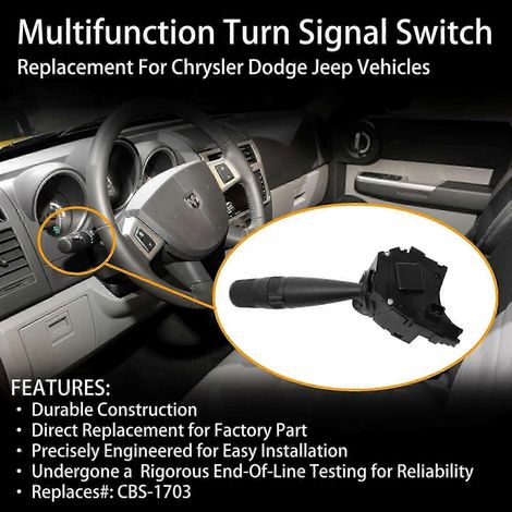 Interruptor de atenuación de luces intermitentes para Jeep, Chrysler, Dodge - Repuesto OEM 06-VT SZRH AF (1/4)