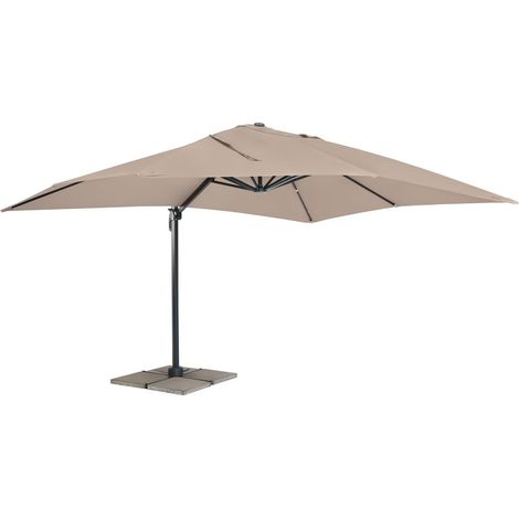 Primaster Ampelschirm Messina taupe 300 x 400 cm Sonnenschirm Gartenschirm (1/3)