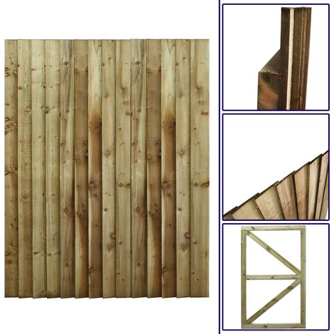 Premier 6ft Feather Edge 135cm Wide Fully Framed Flat Top Gate (1/5)