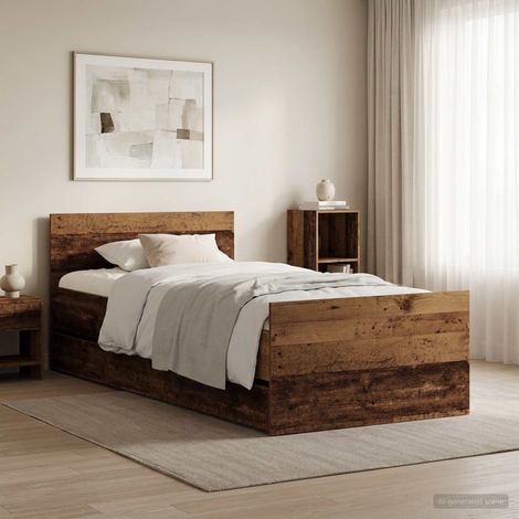 Estructura de cama Madera envejecida 90 x 200 cm (1/5)