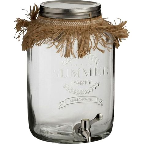Distributeur tropical en verre de boisson 3.5 L