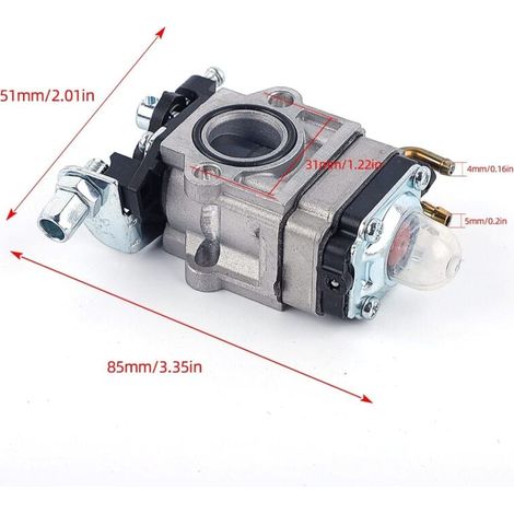 Carburateur Débroussailleuse 52cc 49cc 43cc Carbu Kit Carbu avec Joint Tuyau, Bougie et Filtre à Essence (1/4)