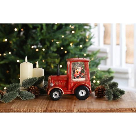 Festive 15cm Battery Operated Christmas Led Water Spinner Tractor (1/2)