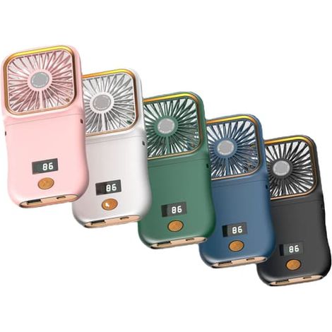 Mini ventilateur portable à main, ventilateur portable pliable rechargeable par USB, 3 vitesses de vent, ventilateur portable compact et puissant, adapté à une utilisation au bureau et en extérieur, b (1/4)