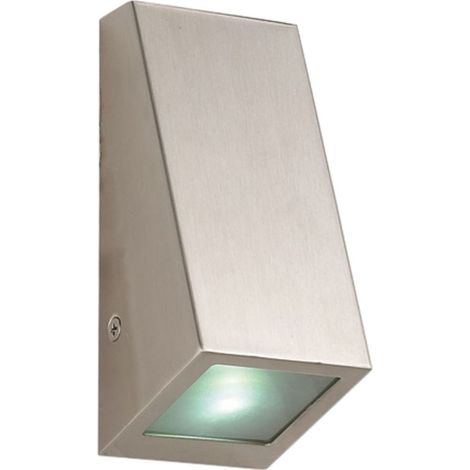 Faretto da parete in acciaio inossidabile faretto illuminazione esterna lampada da giardino argento in un set con lampadine a LED