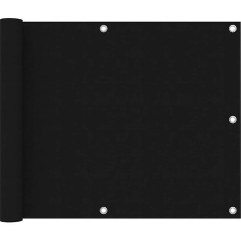 Balcony Screen Black 75x600 cm Oxford Fabric vidaXL