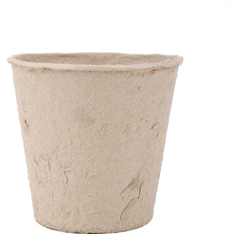 Lot de 50 pots ronds en pulpe de tourbe biodégradable, 8 x 8 cm, pour plantes et jardinage. (1/5)