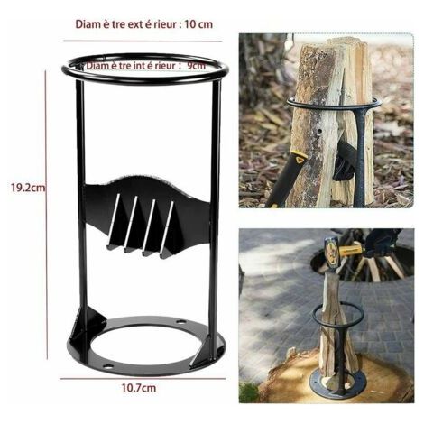SABIR Fendeuse à bois manuelle Fonte de haute qualité Pour bûches jusqu'à 7 cm Utilisation sécurisée avec marteau Légère et efficace (1/5)