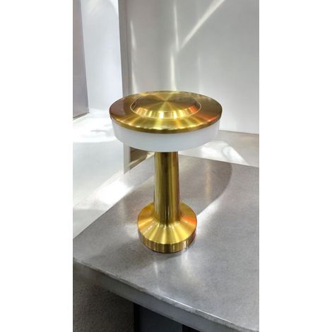 LAMPADA DA TAVOLO TOUCH LED RICARICABILE USB LUCE DECORATIVA 3 COLORI SENZA FILI oro (1/3)