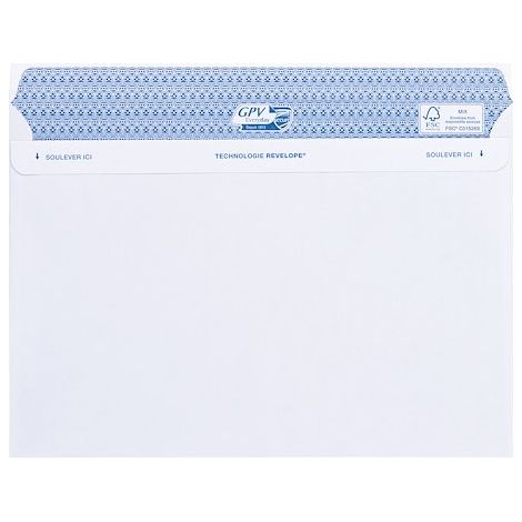 Enveloppe 162 x 229 mm Secure GPV 90 g sans fenêtre blanche - Boîte de 100 (1/4)