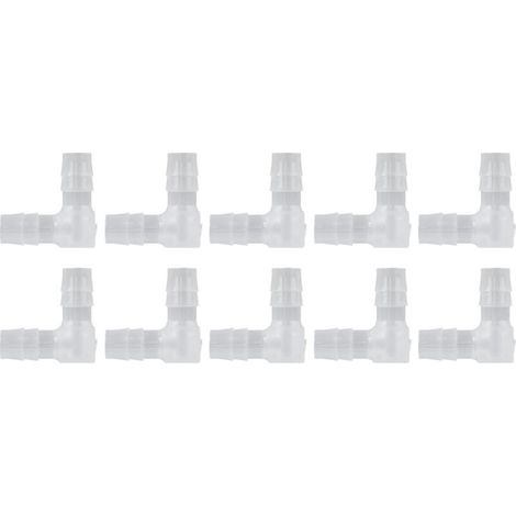 Coude en plastique à 90° pour tuyau - 10 pièces, forme en L, 8mm - raccord aquarium (1/5)