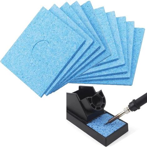 Soldering Iron Cleaner, Soldering Sponge, Soldering Iron Sponges, 10 Pieces of Thickened Soldering Iron Cleaning Sponge, 5.5x5.5cm Square, High Temperature Resistant, Iron Head Cleaning Sponge (1/5)