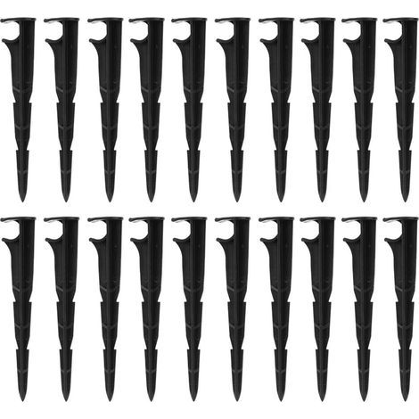 100 piquets de fixation pour jardin, support de tuyau d'irrigation goutte à goutte en plastique S DXGHC (1/5)