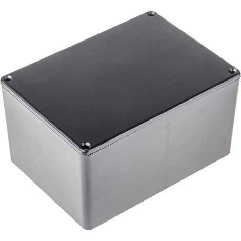 Boîtier RS PRO en Fonte d'aluminium, 139.1 x 101.5 x 76.7mm, Noir, Blindé ( Prix pour 1 ) (1/2)