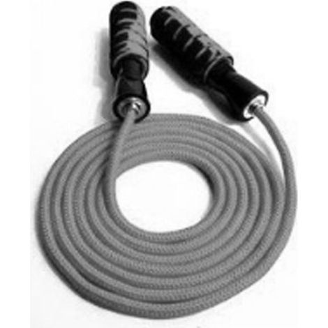 Corde à Sauter - Cordon Coton 9 mm - Poignées Antidérapantes avec Roulements à Billes - Ajustable - Pour Entraînement Cardio, Boxe, Crossfit - 1 Pièce (1/5)