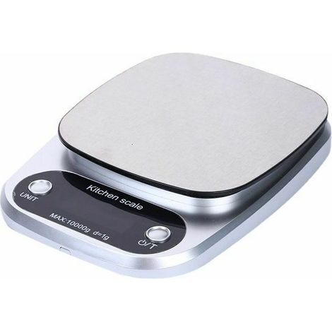 Balance de cuisine électronique 10 kg, précision 1 g, écran LCD, acier inoxydable – DELKEVIC (1/4)