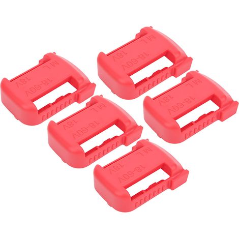 Support de batterie au lithium 5 pièces avec clip ceinture pour Milwaukee M18 18VRed (1/5)