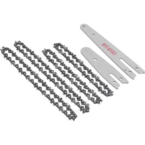 Mini-Kettensäge (10-15 cm), tragbare Akku-Kettensäge, Ersatz-Kettenführungsplatte (1/5)