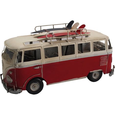 Ad Trend Decorazione Furgone Vintage in Ferro 33 x 14 x 16 Cm Soprammobile Retrò