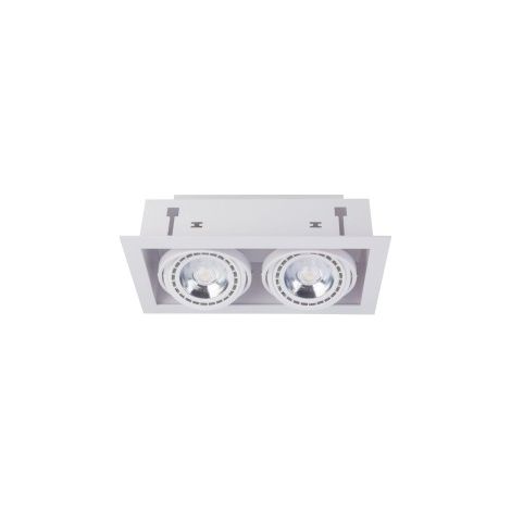 Spot double encastré plafond Nowodvorski Downlight blanc 9574