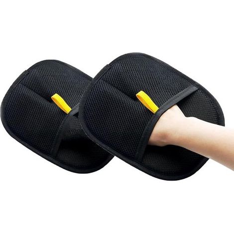 Lot de 2 gants d’épilation – Silencieux – Réutilisables – Toilettage et lavage des animaux – Poils de compagnie (1/5)