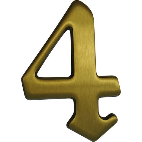 Alpertec Hausnummer 4 Bronze Hausnummern Hausnummerschild
