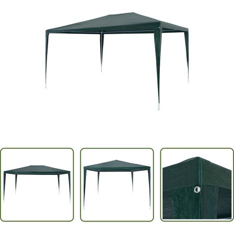 Gartenpavillon - Partyzelt 3x4 m PE Grün (1/5)