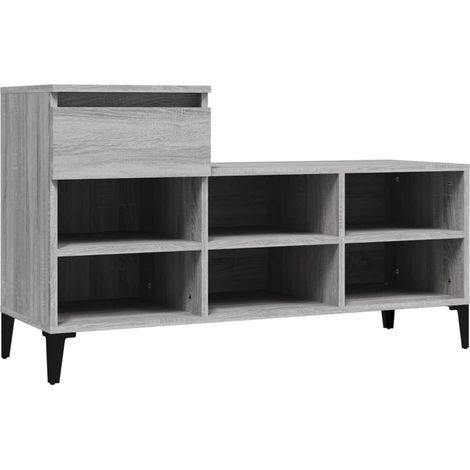 Maison Exclusive - Scarpiera Grigio Sonoma 102x36x60 cm in Legno Multistrato