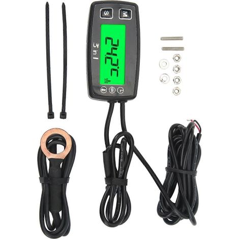 3-in-1-Digitaluhr, Voltmeter, Thermometer, IP67 wasserdicht, Motorrad- und ATV-Messgerät