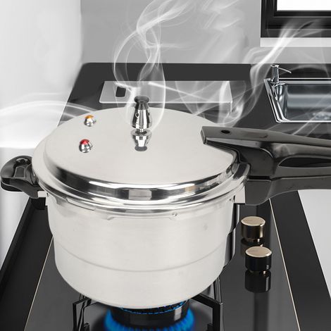 Autocuiseur tout-en-un en aluminium, sûr pour un usage domestique, multifonctionnel et compatible avec les plaques à induction, les cuisinières à gaz et les flammes nues. Diamètre intérieur : 20 cm. (1/5)