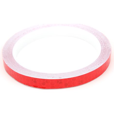 Bande adhésive réfléchissante à motif hexagonal, étanche et lumineuse, pour vélo, moto et autres vélos (rouge) - Décoration DIY pour voiture, vélo, moto